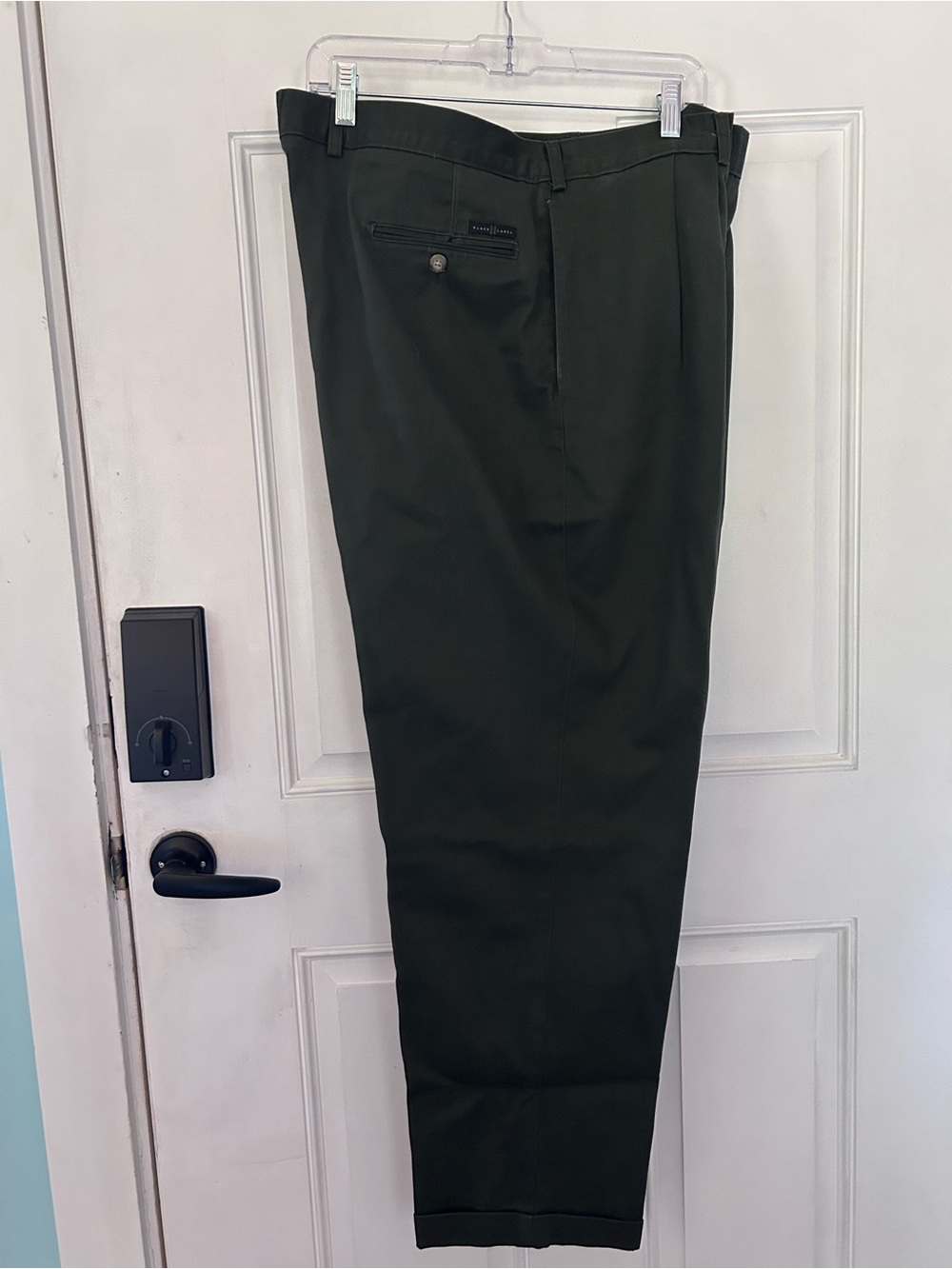 Haggar Olive Green Flat-Front Dress Pants